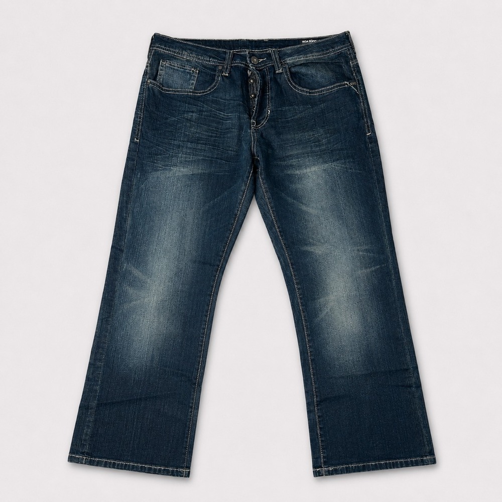 Buffalo David Bitton King-X Slim Boot Stretch Jeans Mens 34x30 Dark Wash